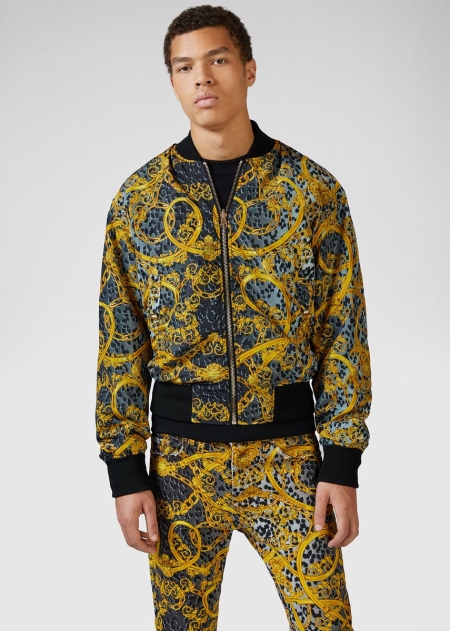 Versace Leo Chain Print Bomberjacka Herr - 703458QSF